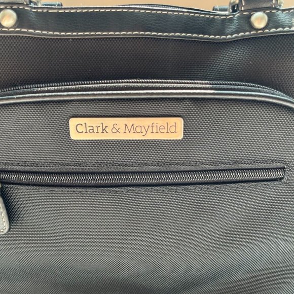 Clark & Mayfield Over Night Zipper Hand Bag Metro Laptop or Diaper Bag or Travel - Picture 3 of 13